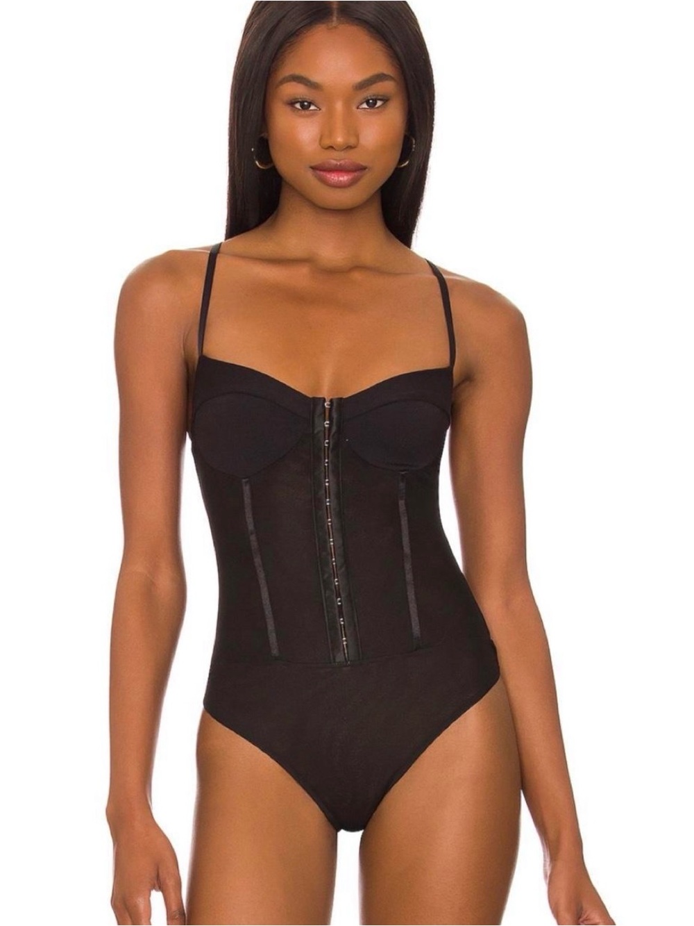 Revolve Free People Night Rhythm Black Bodysuit
